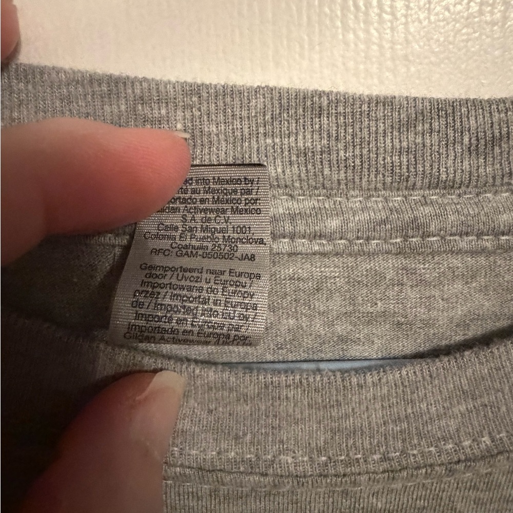 Gildan Heather Gray Graphic Tee No More Mr. Rice Guy, men’s L - Picture 4 of 6